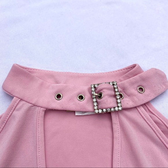 Vintage Pink Rhinestone Buckle Tank Top - Picture 3 of 10